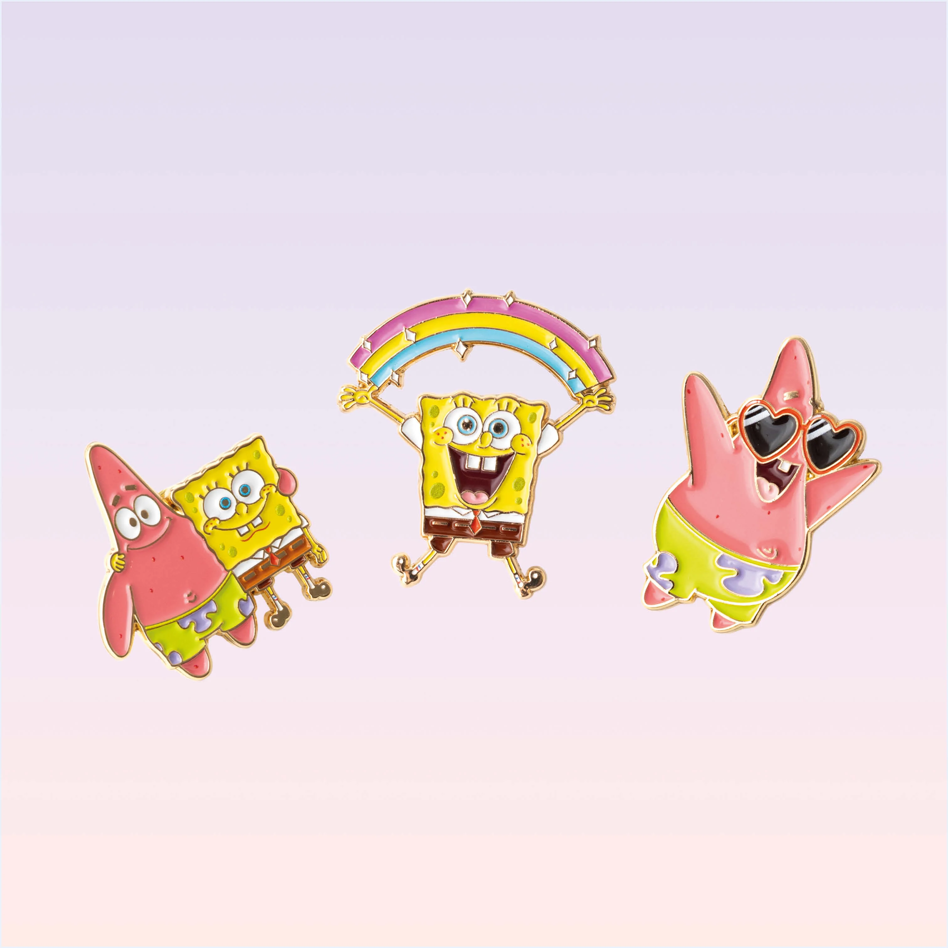 Nickelodeon Sünger Bob Kare Pantolon Figürlü 3'lü Metal Rozet